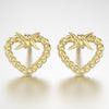 Solid Gold Barbwire Heart Earring
