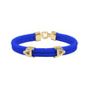 Stingray Arrow Bracelet in Solid Gold and Black Diamonds - Cobalt Blue
