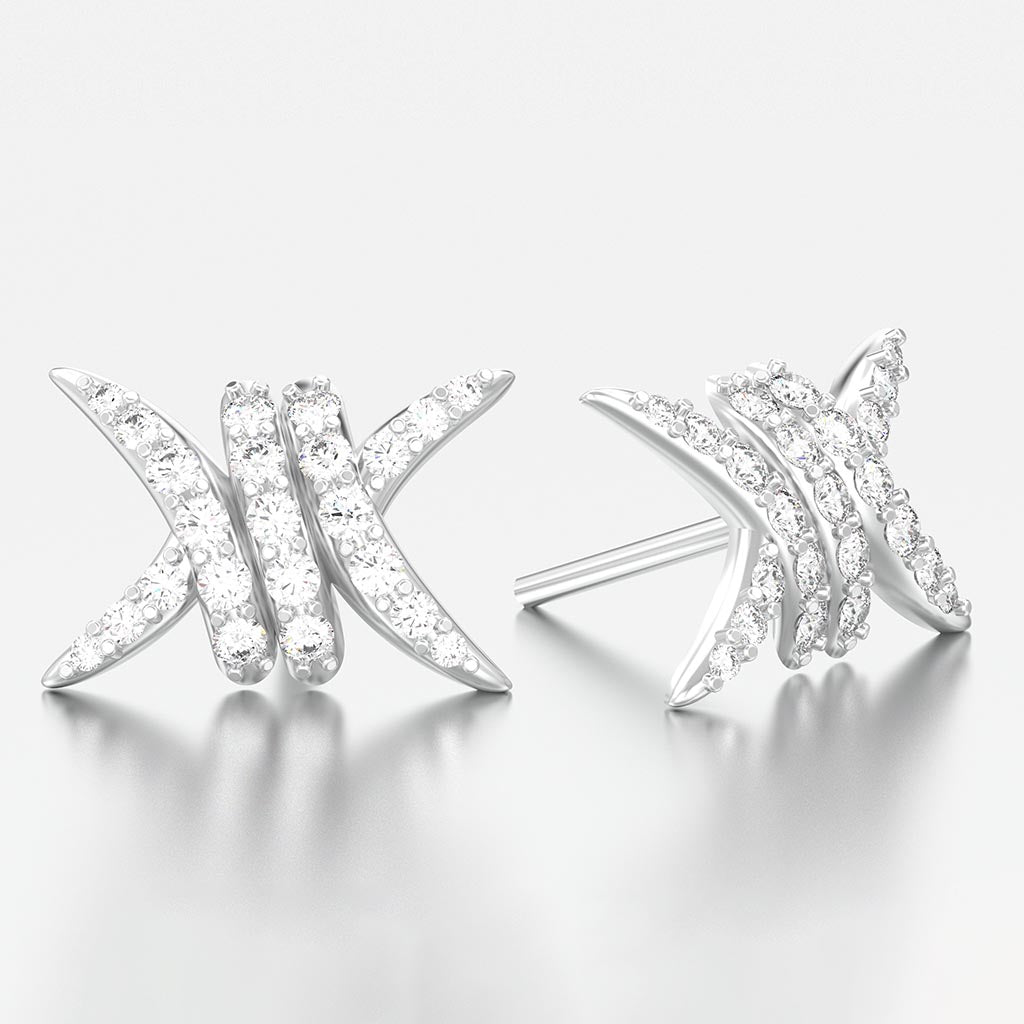 Barbwire Diamond Earrings