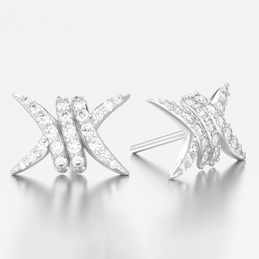 Barbwire Diamond Earrings