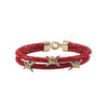 Red Python Barbwire Bracelet with Pure 14k Gold Barbwire Style Accents
