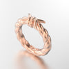 Solid Gold Single Barbwire Ring - Large